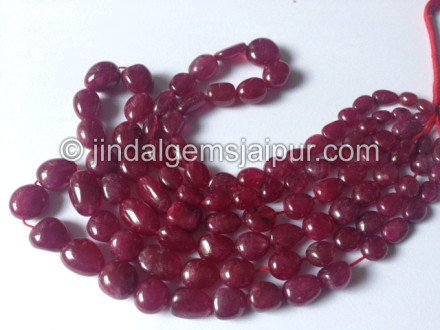 Ruby Far Smooth Nuggets Beads